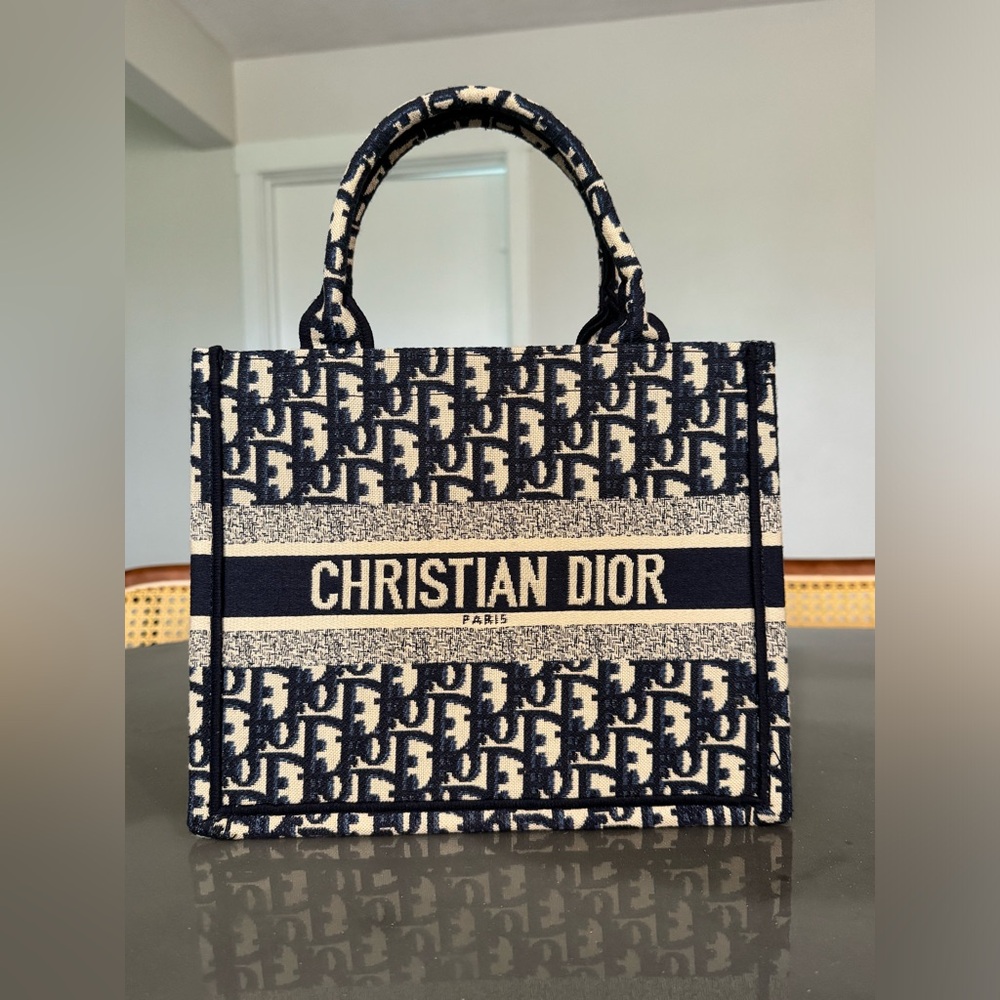 Dior Blue Oblique Tote Bag